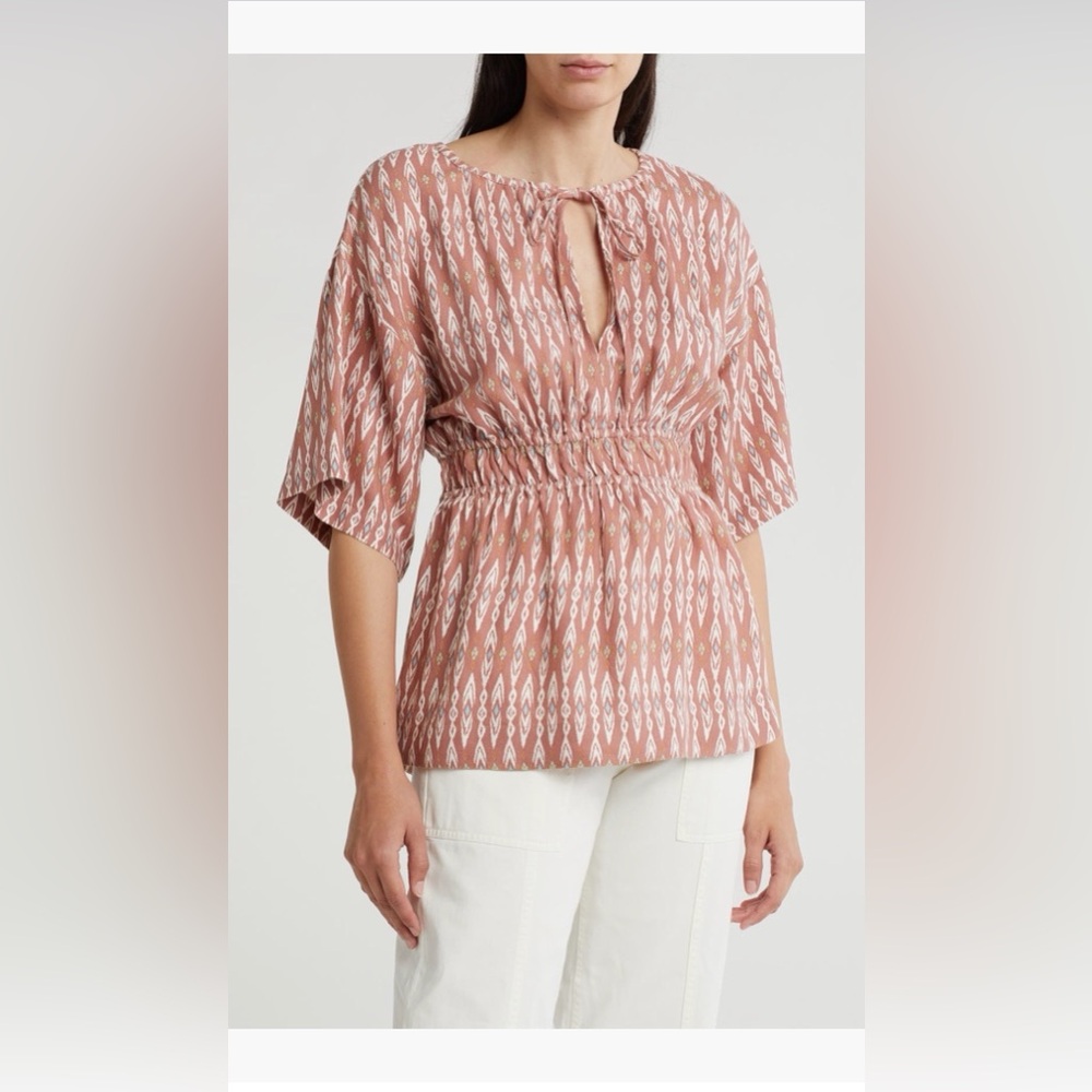 NWT $248 Joie Renae Split Neck Top Size M